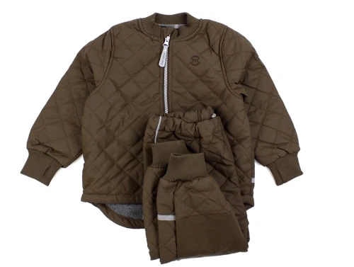 Mikk-line slate sort termosæt med fleecefoer